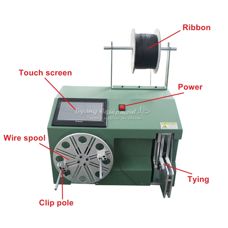 LY 18-45 middle cable Wire coiling winding binding Machine touch screen Compatible for bind wire diametre