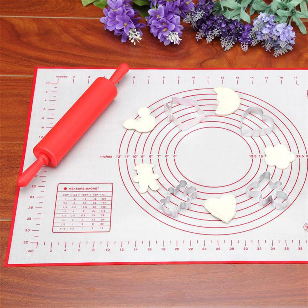Silicone Baking Mats Tools Fondant Cake Pizza Dough Non-Stick Maker Holder Rolling Pastry Board Cutting Mat Pad Kitchen Gadgets