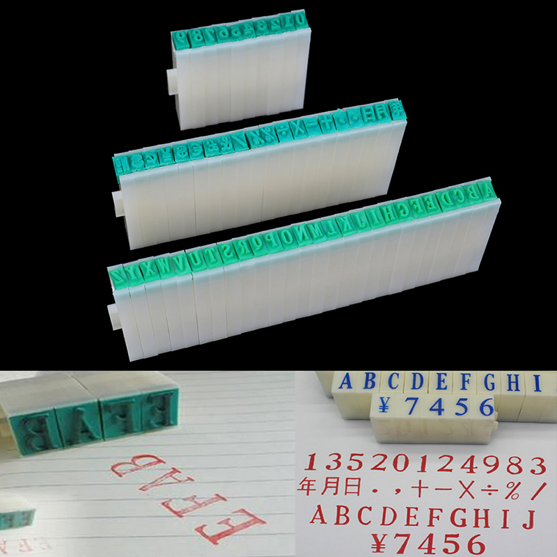 DIY Paper Work Diary Ablum Wedding Letter Alphabet Stamp Digital Number Symbol Seal Chapter Combination Ink Print