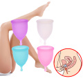 Medical Silicone Menstrual Cup Feminine Hygiene Menstrual Period Reusable Vaginal Cups With Spong Brush In A Bag