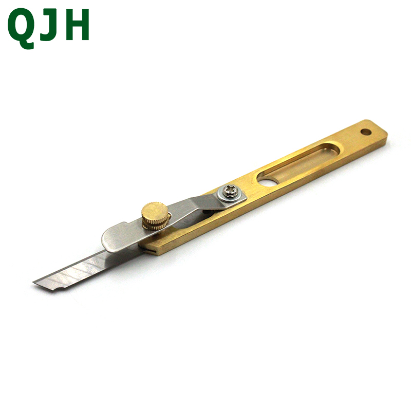 1 Pcs Durable leather cutting knife DIY Leather Cut Tools Incision Craft Knife Copper Trimming Knife with Blade Leather