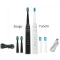 Seago Sonic Electric Toothbrush Adult Timer Brush USB Rechargeable Tooth Brushes with 3pcs Replacement Heads