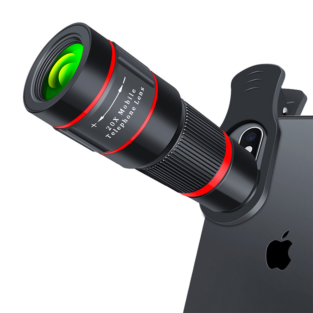 20X Zoom Telephoto Lens 4K HD Monocular Telescope Phone Camera Lens for iPhone 11 Xs Max XR X 8 7 Plus Smartphone lenses