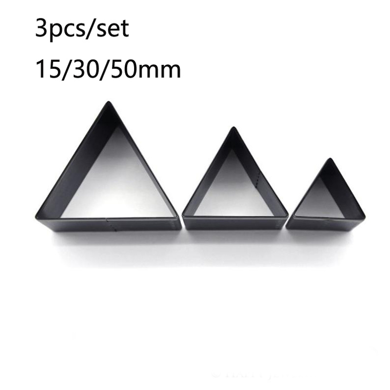 3pcs/set Rule Die Cut Steel Punch Rule Cut Triangle Cutting Mold Wood Dies Cutter Punch Tool for Leather Crafts Dia 10-100mm