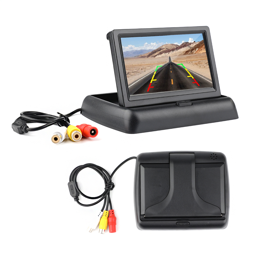 4.3 inch HD Foldable Car Rear View Monitor Reversing LCD TFT Display with Night Vision Backup Rearview Camera for Vehicle