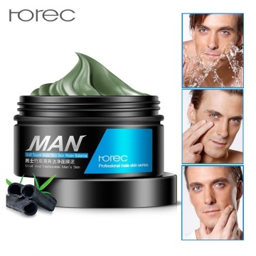 ROREC Bamboo Charcoal Black Mud Mask Blackhead Remover Face Cream Whitening Cream Acne Spot Treatment Face Care For Men