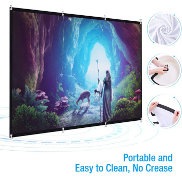 16:9 60-150 Inch Projector HD Screen Canvas Front Home Theatre Projection Screen Movie Projector Screen High Brightness Foldable