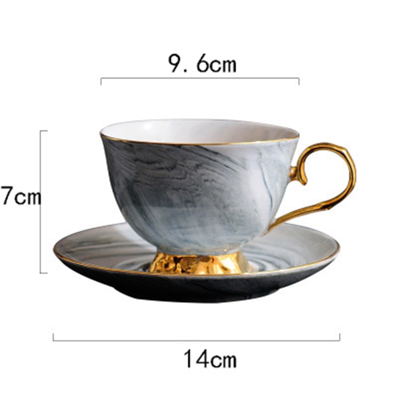 Marble Phnom Penh Ceramic Coffee Cup and Saucer Set Afternoon Tea Cup Lovers Gifts