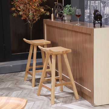 Solid Wood Nordic Bar Stool Modern Minimalist Bar Chair Home Creative Bar Chairs Fashion High Stool Barstools