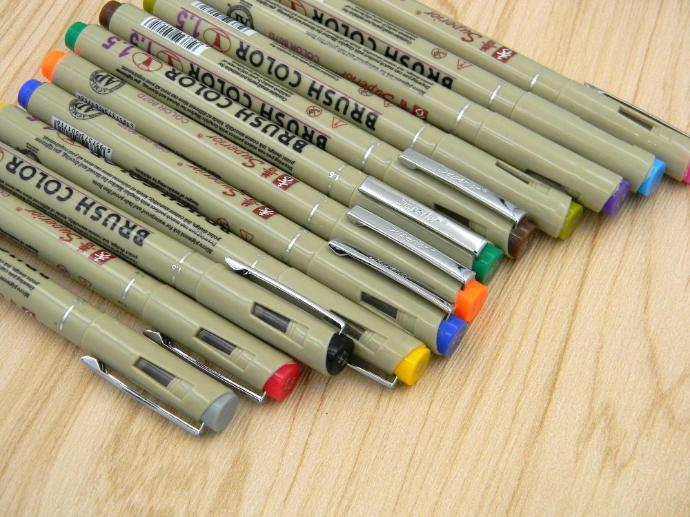 1pc new colors brush pen cartoon variegating multicolour Needle Art Markers Pen