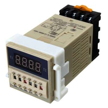 AC 220V 5A Programmable Double Time Timer Delay Relay Device Tool DH48S-S