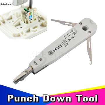 Kebidumei Professional Telecom LSA-Plus Tool with Sensor Ethernet Network Patch Panel Faceplate Punch Down Tool RJ11 RJ45 Cat5