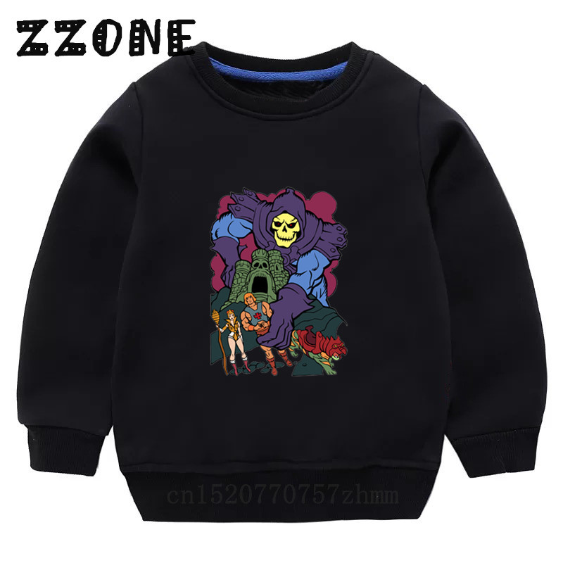 Children's Hoodies Kids Masters of The Universe He-Man Funny Sweatshirts Baby Pullover Tops Girls Boys Autumn Clothes,KYT5258