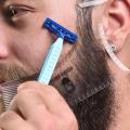 6pcs/set Men Barba Beard Kit Styling Tool Beard Oil Comb Moustache Balm Moisturizing Wax Styling Scissors Beard Care Set