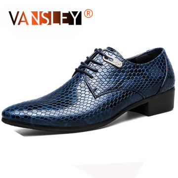 Men's Dress Shoes Imitate Snake Leather Men Oxford Shoes Casual Business Men Pointed Shoes Brand Men Wedding Men Dress Boat