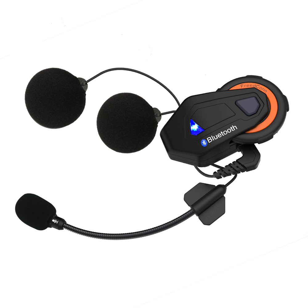 2pcs T-Max Motorcycle Group Talk Intercom System 1000M 6 Riders BT Interphone Bluetooth Helmet Headset Bluetooth 4.1 w/ FM Radio