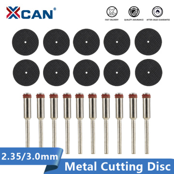 XCAN 20pcs 2.35mm/3.0mm Shank Resin Fiber Cutting Disc Metal Cutting Mini Saw Blade Rotary Tools Accessorie Kit cutter-off wheel