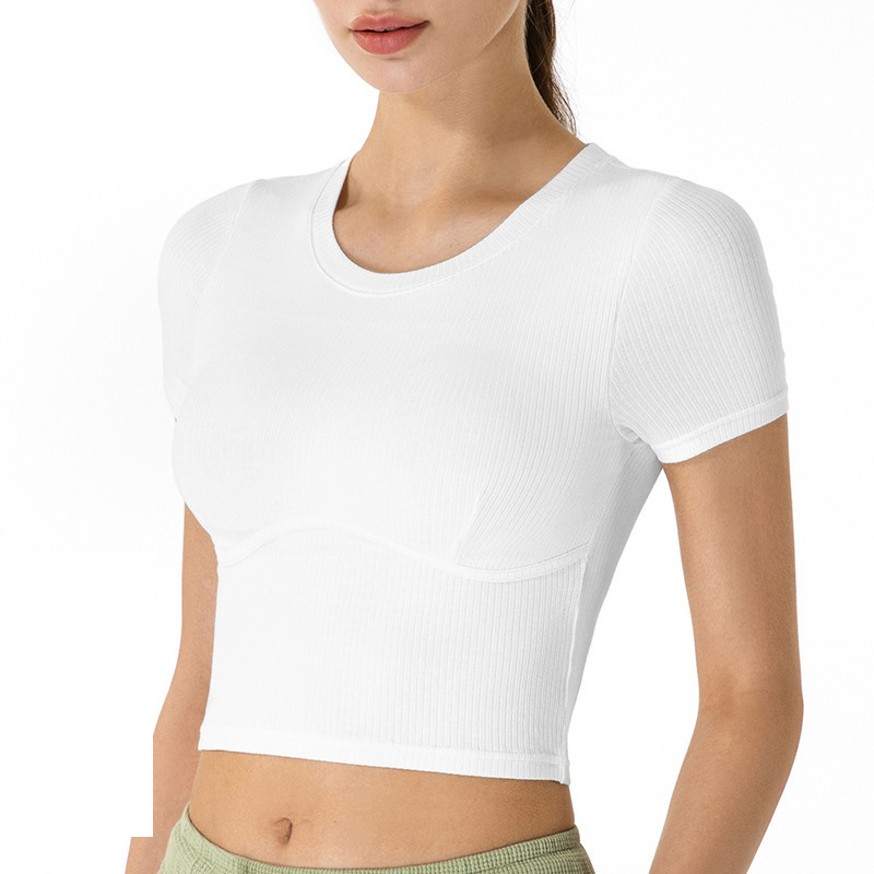 White Sports T-Shirt Women Breathable Riding Tops