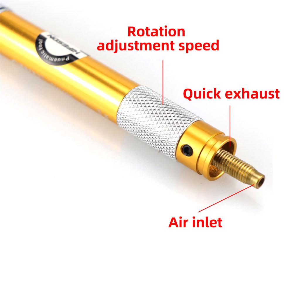 HIFESON 280 Adjustable Speed High Speed Wind Grinding Pen Pneumatic Engraving Grinder Engraving Straight Grinder 2.38MM3MM Chuck
