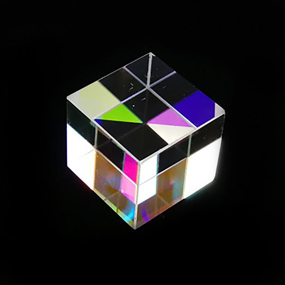 X-Cube Six-Sided Bright Light Cube Stained Glass Prism Beam Splitting Prism Optical Experiment Instrument Optical Lens