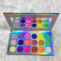 18 Colors Glow in the Dark Fluorescent Neon Eyeshadow Palette Matte Glitter Shimmer Eye Shadows Makeup Smoky Party Makeup