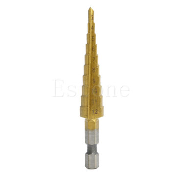 1Pcs Titanium HSS Steel Step Drill Bit Hole Cutter Tool 3-12mm 4-20mm 4-32mm