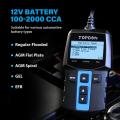 TOPDON BT100 12V Car Battery Tester Auto Battery Test Diagnostic 100 to 2000CCA Car Cranking Charging Battery Analyzer Tool