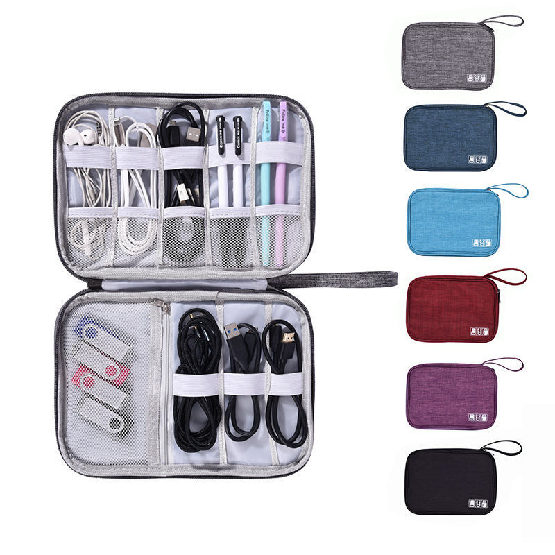 Digital USB Gadget Organizer Charger Wires Cosmetic Zipper Storage Travel Cable Bag Portable Pouch Kit Case Accessories Supplies