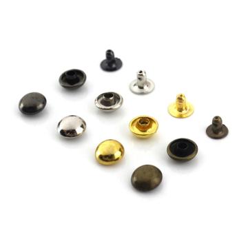 100sets Metal Dome Cap Rivets Studs Round Rivet for Leather Craft Bag Belt Clothing Garment Shoes Pet Collar Decor