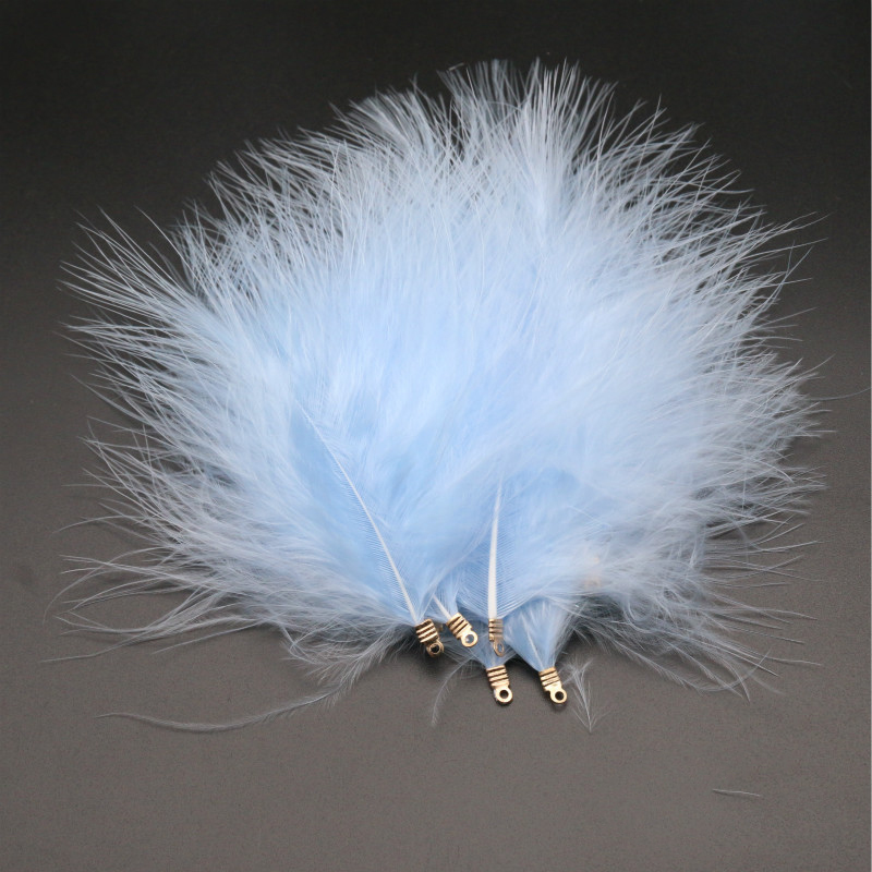 10-12cm Turkey Plumas Full Velvet Feathers Metal Clip Buckle Diy Feather Jewelry Craft Plume Dream Catcher Decoration Material