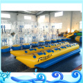 Double Tubes 14 seats banana boat shark shape inflable Inflatable water flying towable banana boat for water activity