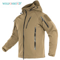 WOLFONROAD Outdoor Waterproof Zipper Pockets Jackets Tactical Combat Jacket Hiking Camping Jacket Coats Overcoats Sportwear Male