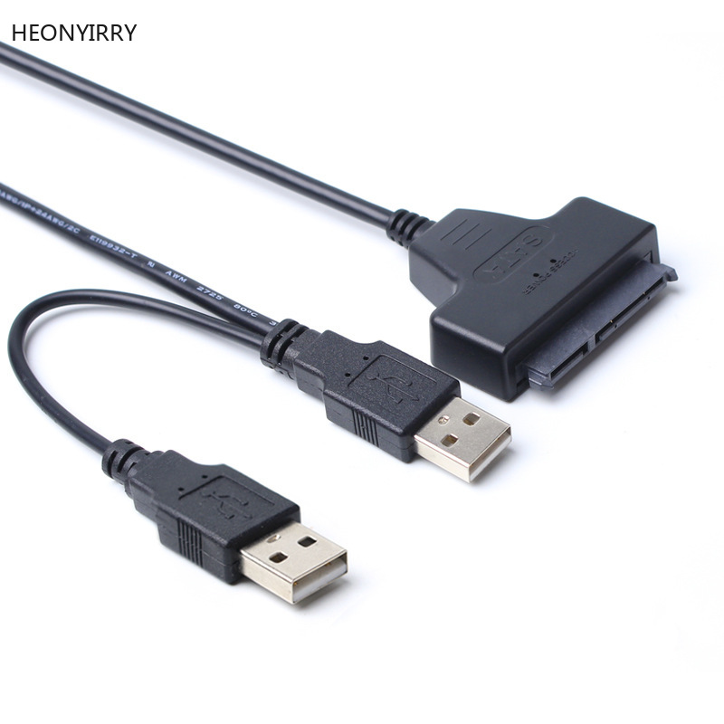 22 pin SATA to USB2.0 Adapter Cable for 2.5" SATA HDD SSD Hard Disk Laptop High Speed With 15cm Extra Power