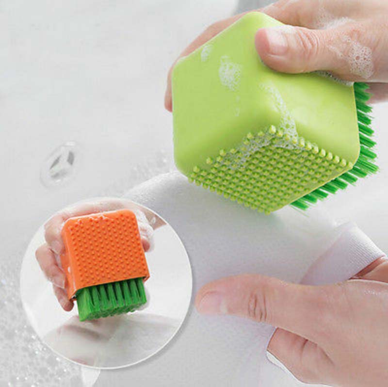 Multi-fuction Cleaning Washing Scrub Brush Hand-held Shoes Mini Silicone Washboard Cleaner Home Houseware Clothes Tools 1piece