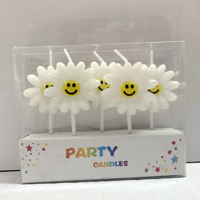 INS Style sunflower smokeless Birthday Cake Candles Fashion creative Flower Festival Party birthday candle wholesale
