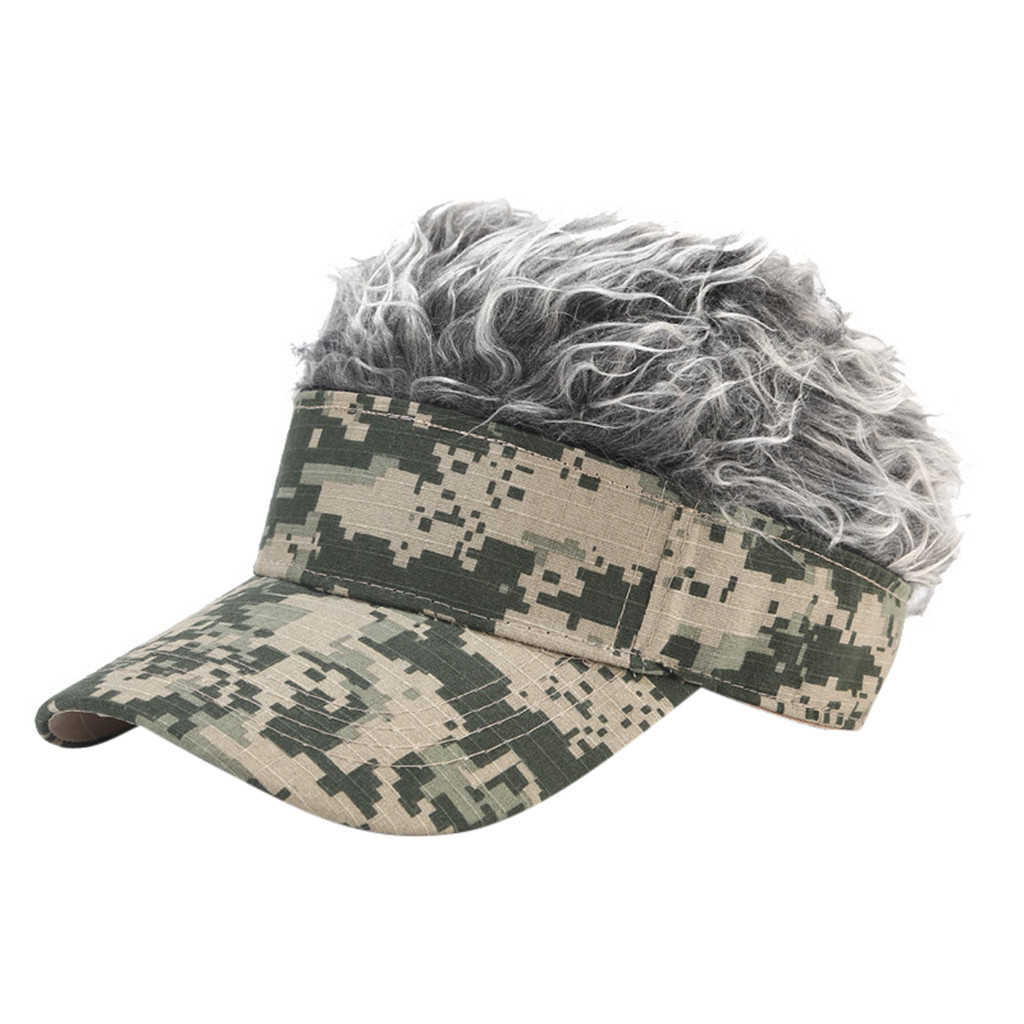 2021 Casquette Baseball cap Men Women Wig Camouflage Color Baseball Cap Hip Hop Versatile Sun Hat Cap Visor gorras шапка