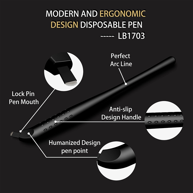 10pcs Dissposable microblading pen 18U/14pin EO Gas Sterilized 3D Micro Blade Tools Permanent makeup machine Eyebrow tattoo