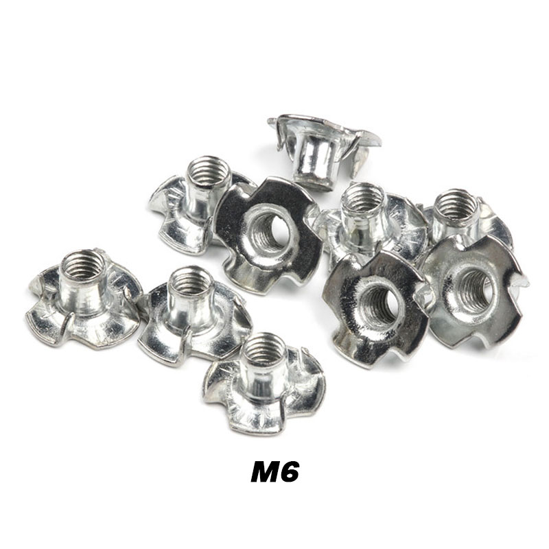 20PCS Zinc Plated Carbon Steel M3 M4 M5 M6 Silver Claws Nut Parts FOR Aviation model balsa aircraft landing gear accessories