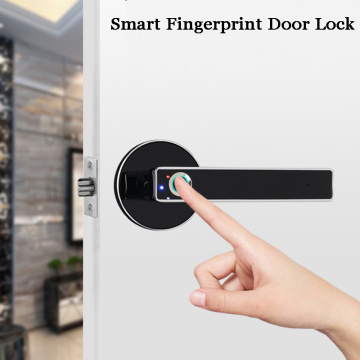 Smart Home Door Lock Biometric fingerprint lock Electric Handle Lock USB Battery Office/Apartment/Departement/Iron/Wooden door