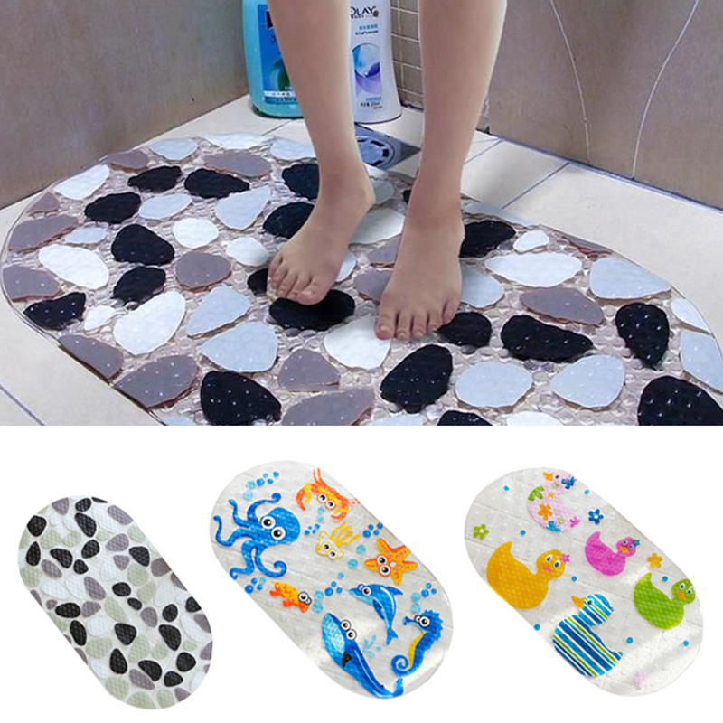 Cute Cartoon Pattern Anti-skid Bath Bathroom Tub Bathtub Mat with Suction Cups for Kids Children Toddler Shower Home Apartment