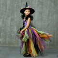 Halloween Witch Costume Dress For Girls Carnival Show Cosplay Robe Nina Disfraz Fancy Baby TUTU Dresses Purim Outfits Clothing