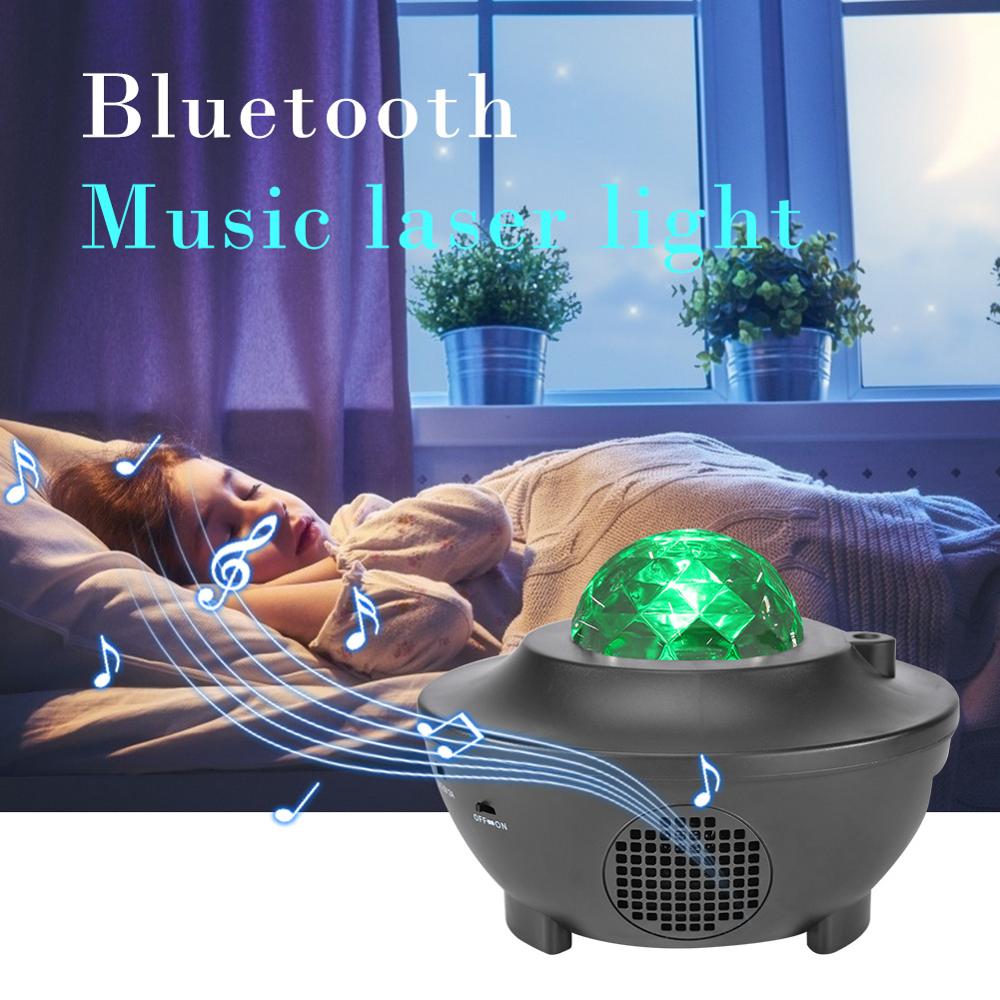 Colorful Projector Starry Sky night Blueteeth USB Voice Control Music Player Kid's Night Light Romantic galaxy projector Lamp