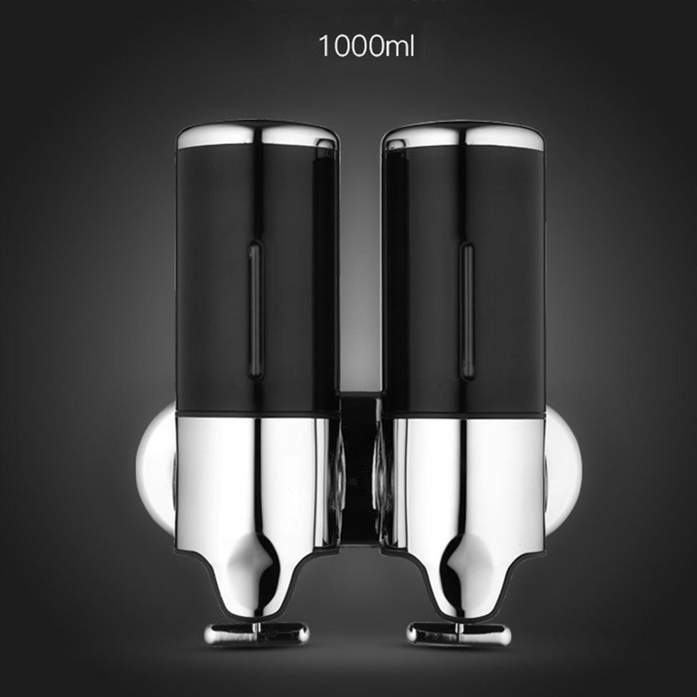 High Quality 500ml Double-Head Liquid Soap Dispenser Wall Mount Manual Soap Dispenser for Hotel Bathroom