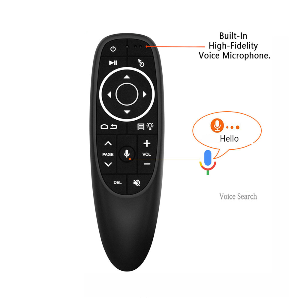 kebidu G10S PRO Wireless Backlight Voice Control Air Mouse 2.4G Smart Remote Control with Microphone for Android tv box H96 MAX