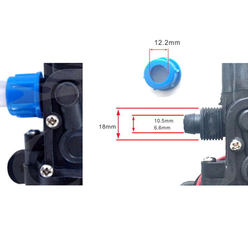 DC 12V 24V 100W 130PSI 10L / Min Water High Pressure Diaphragm Pump Self-Priming Reflux Pump Automatic Switch For Garden Wagon