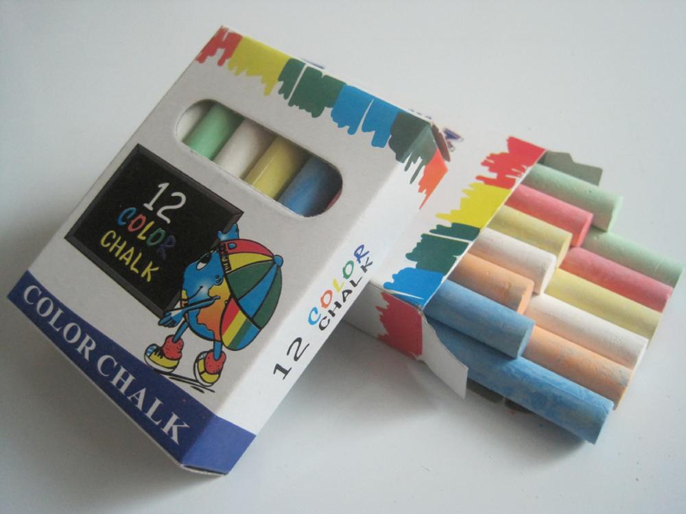 12 pcs/Box Dustless Chalk Pen Drawing Chalks For Blackboard Stationary Office School Supplies Accessories Multicolor Chalks