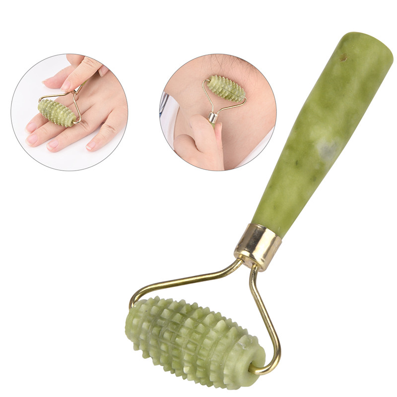 Jade Roller Massager For Face Guasha Jade Stone Face Massager Double Heads Body Back Beauty Slimming Massagers Lift Tools