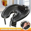 Portable Inflatable Rinse Basin for Washing and Cutting Hair at Home and in Bed Without a Salon Chair