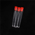 16x100mm Creative Clear Plastic Test Tubes 10pcs Round Bottle Tubes with Caps Lab