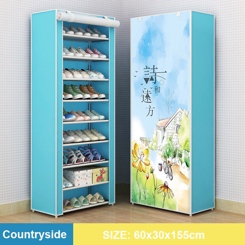 Buy one get one free Shoe Rack Dust-proof Storage Shoe Cabinet Home Shoe Stand Dormitory Simple Storage Shelf Organizer Holder